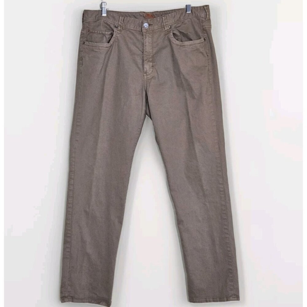 Tommy Bahama Pants Mens 38x34/33 Beige Cotton Pockets Stretch Preppy Embroidery